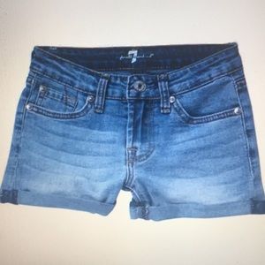 7 For All Mankind 3” Roll Cuff Big Girls Jeans Sh